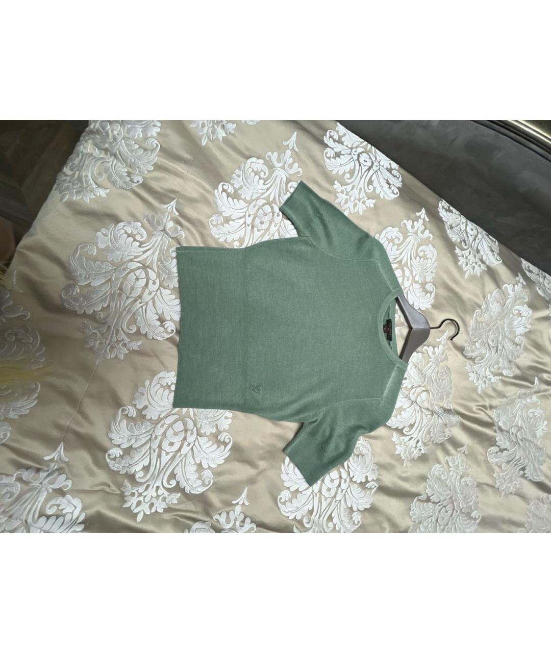 LOUIS VUITTON Зеленый шерстяной джемпер / свитер, фото 2