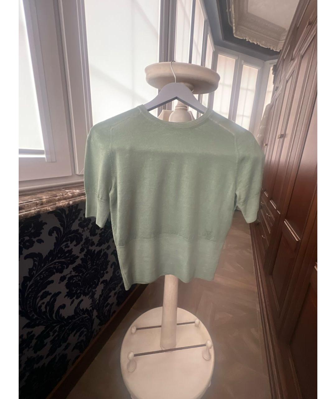 LOUIS VUITTON Зеленый шерстяной джемпер / свитер, фото 8