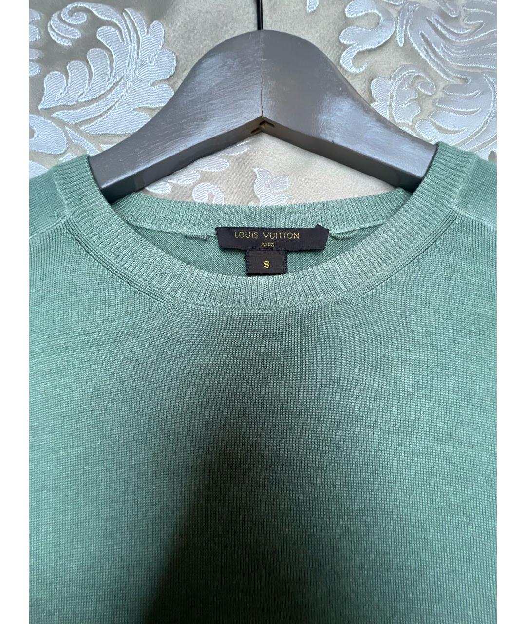 LOUIS VUITTON Зеленый шерстяной джемпер / свитер, фото 3