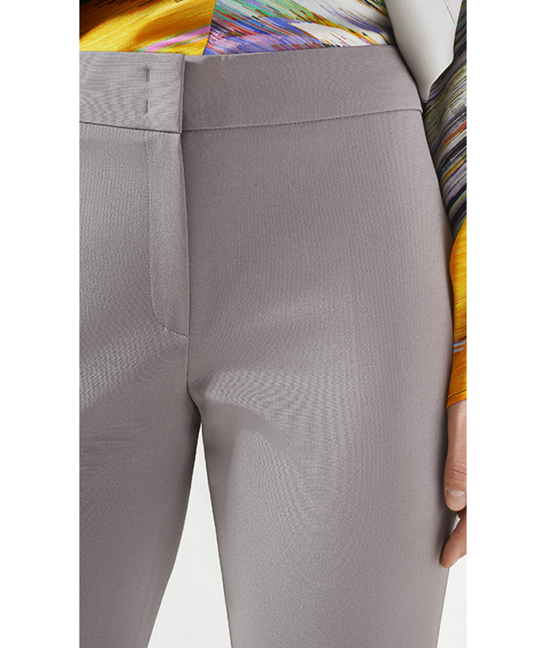 ESCADA Серые шелковые прямые брюки, фото 5