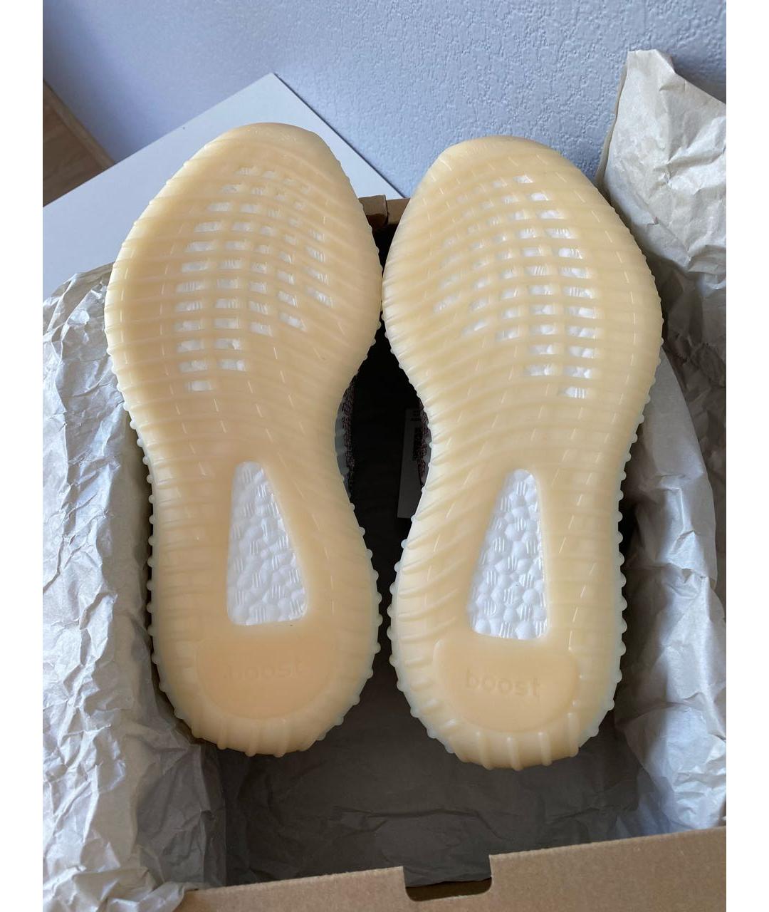 ADIDAS YEEZY Серые текстильные низкие кроссовки / кеды, фото 5