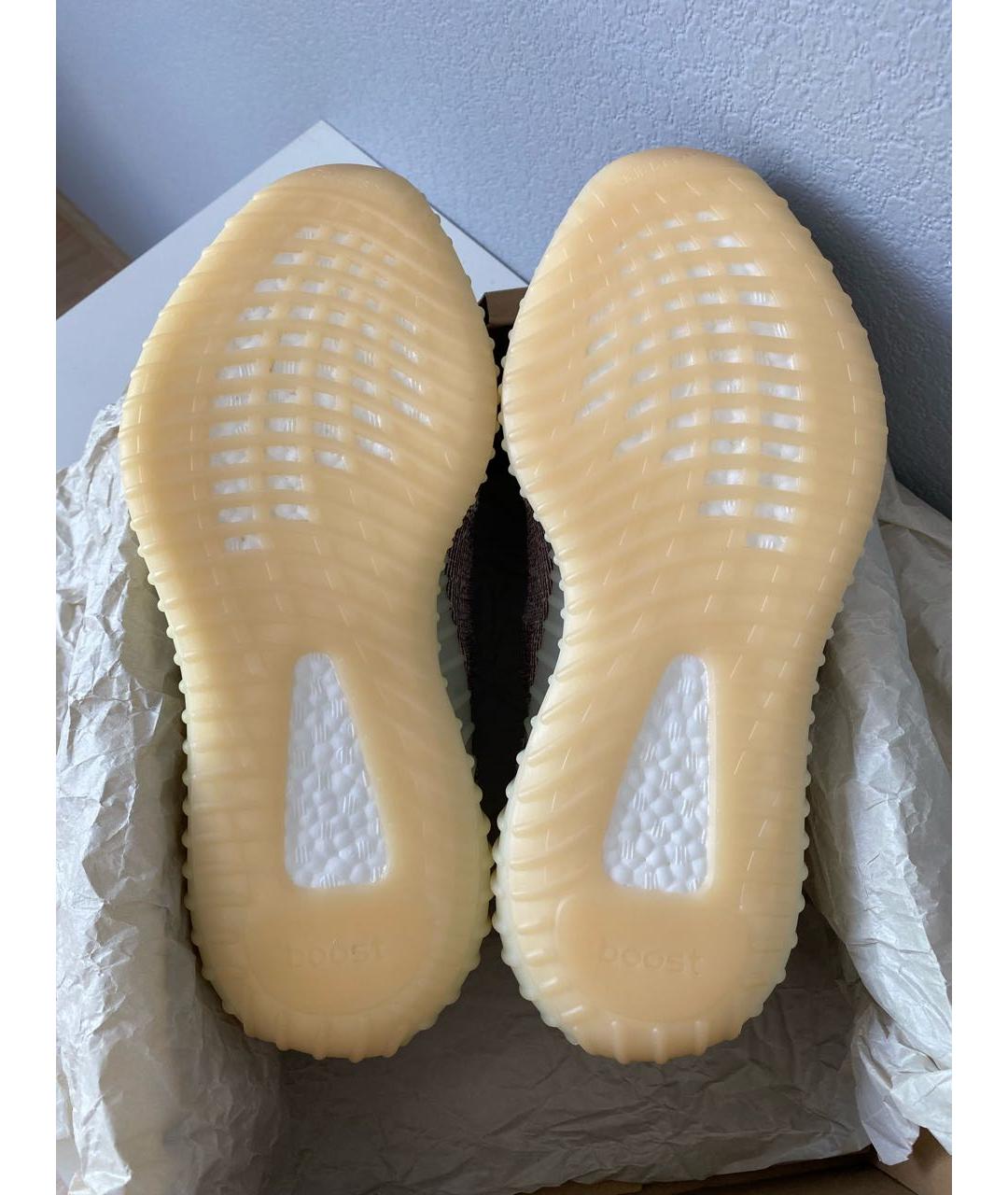 ADIDAS YEEZY Серые текстильные низкие кроссовки / кеды, фото 6