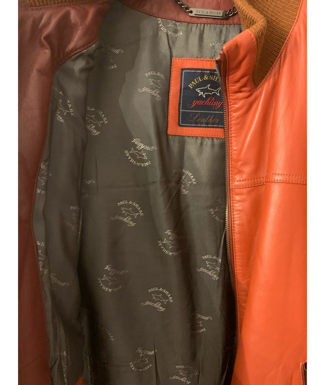 PAUL & SHARK Коралловая кожаная куртка, фото 3