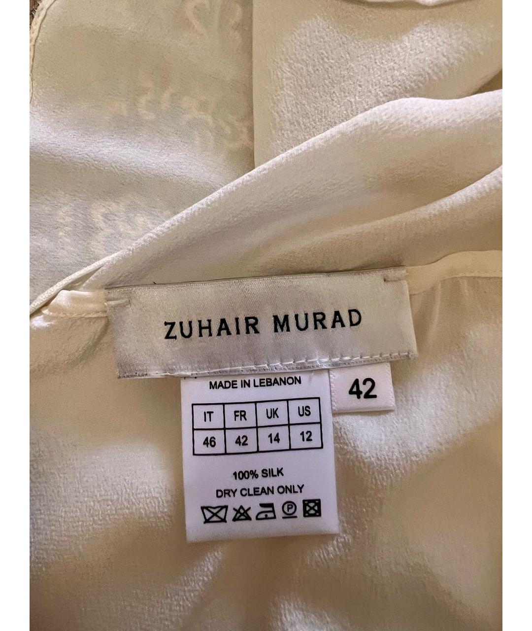 ZUHAIR MURAD Белая шелковая майка, фото 4