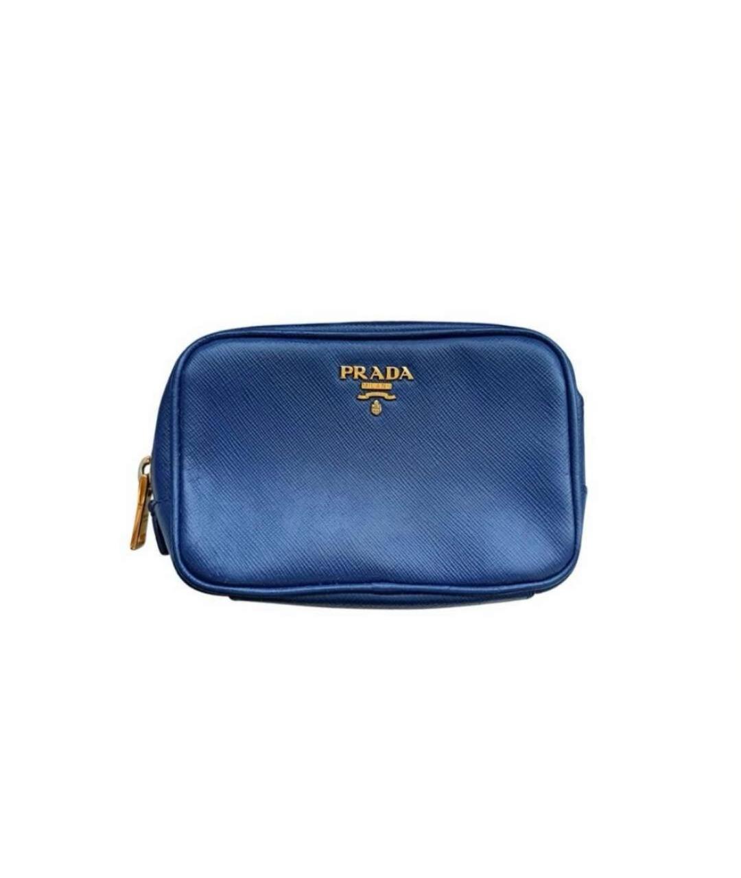 PRADA Темно-синяя кожаная сумка через плечо, фото 1