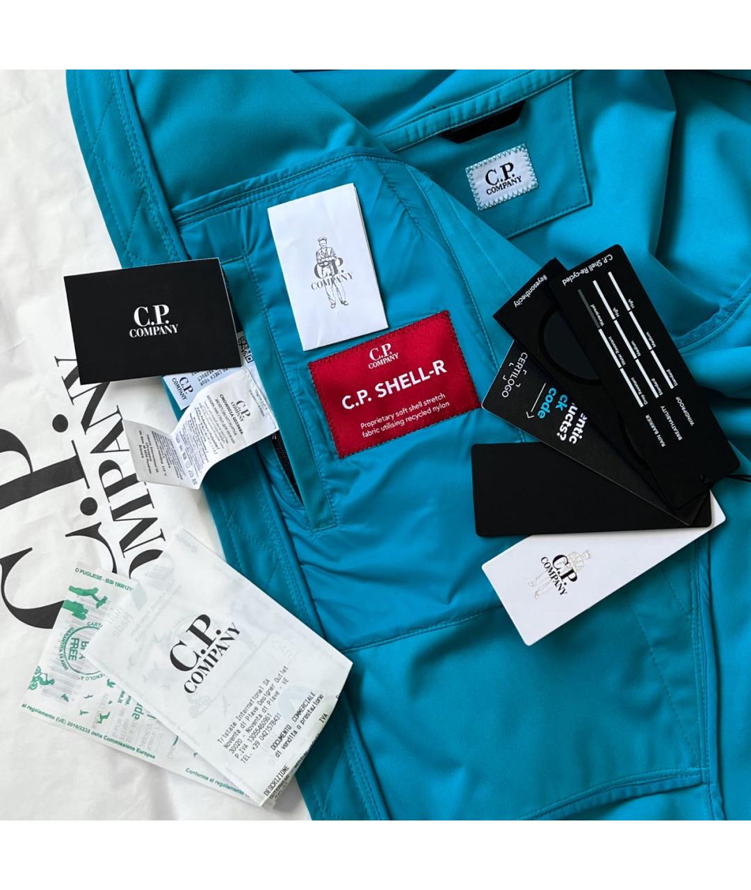 CP COMPANY Бирюзовая полиамидовая куртка, фото 5