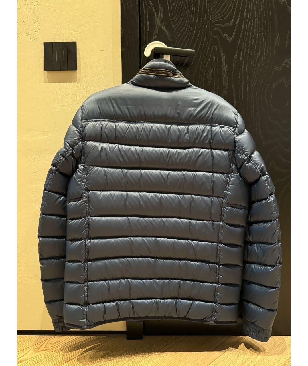 MONCLER Синяя полиэстеровая куртка, фото 2