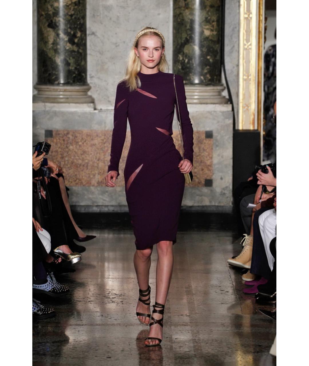 EMILIO PUCCI Фиолетовое шерстяное коктейльное платье, фото 8