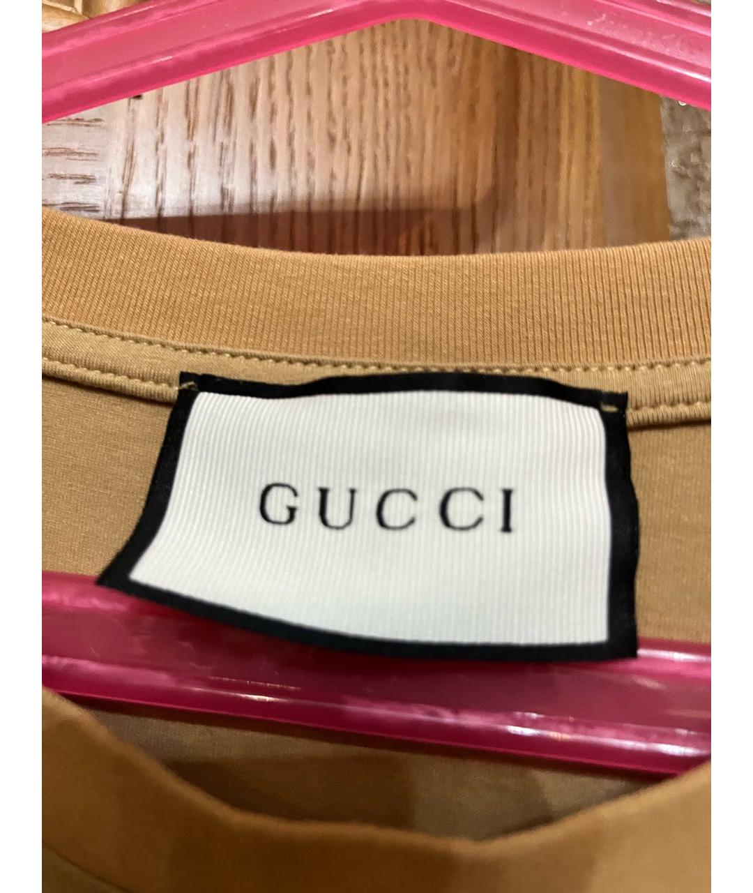 GUCCI Хаки футболка, фото 3