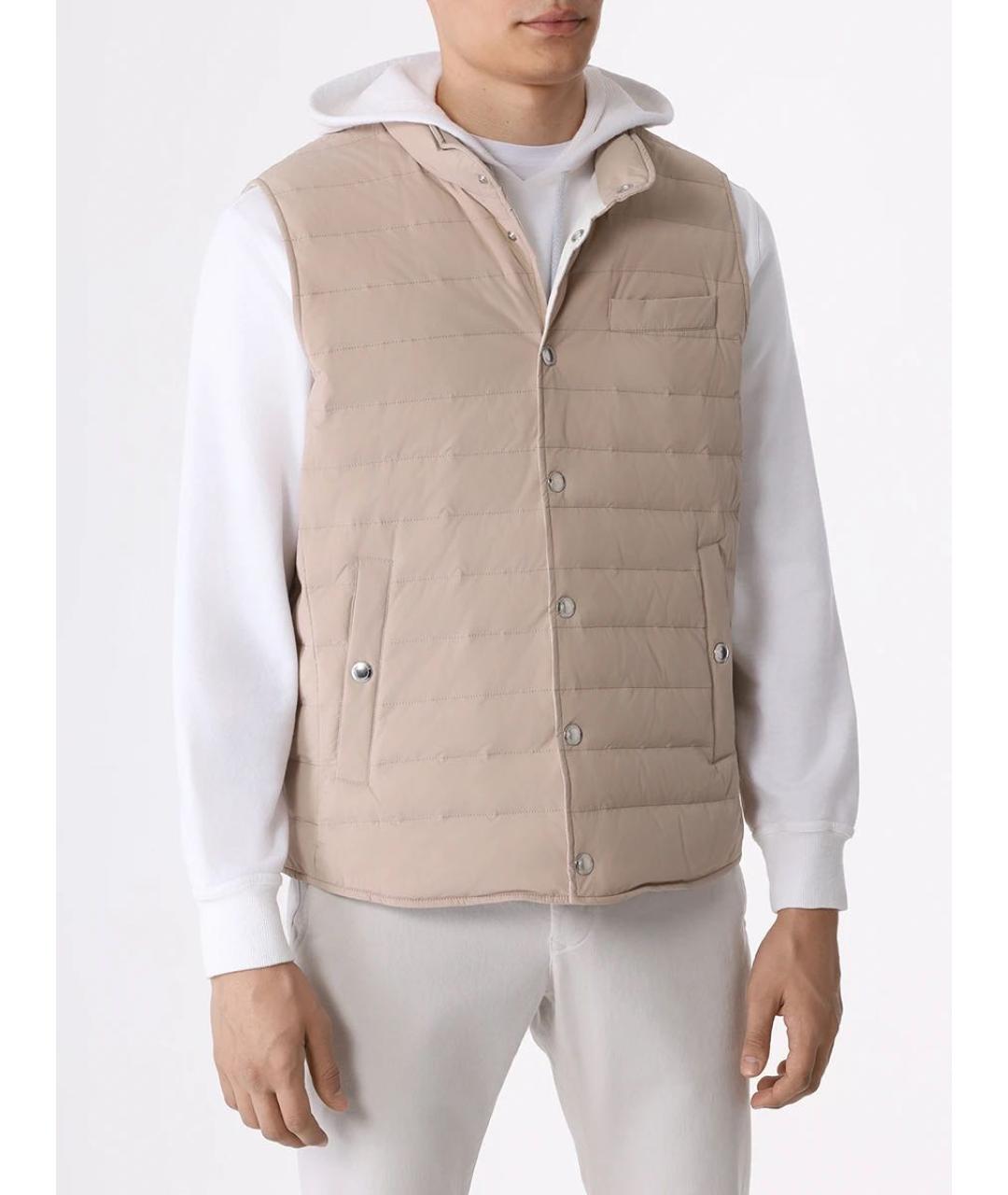 BRUNELLO CUCINELLI Бежевый полиамидовый жилет, фото 3