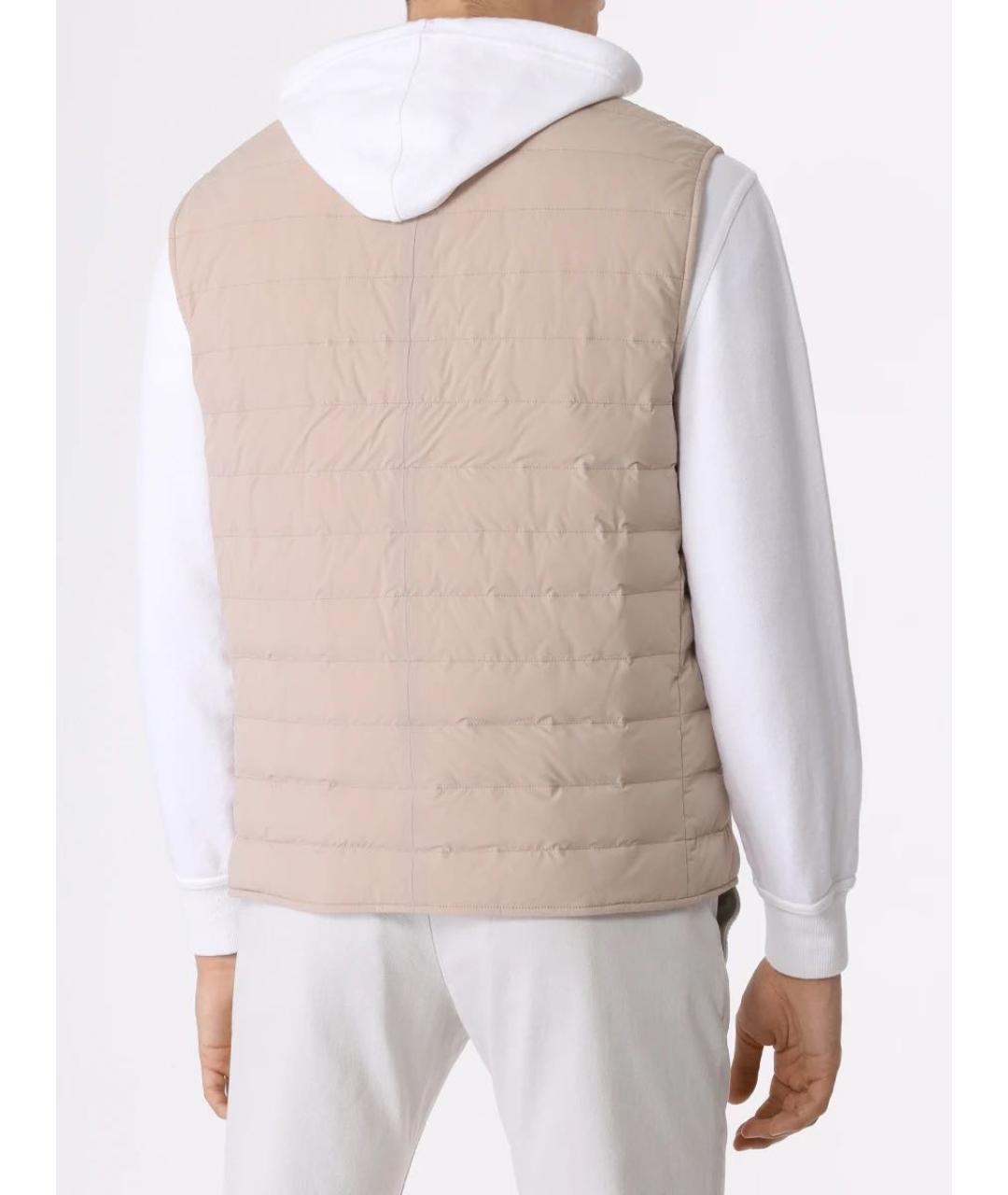 BRUNELLO CUCINELLI Бежевый полиамидовый жилет, фото 4