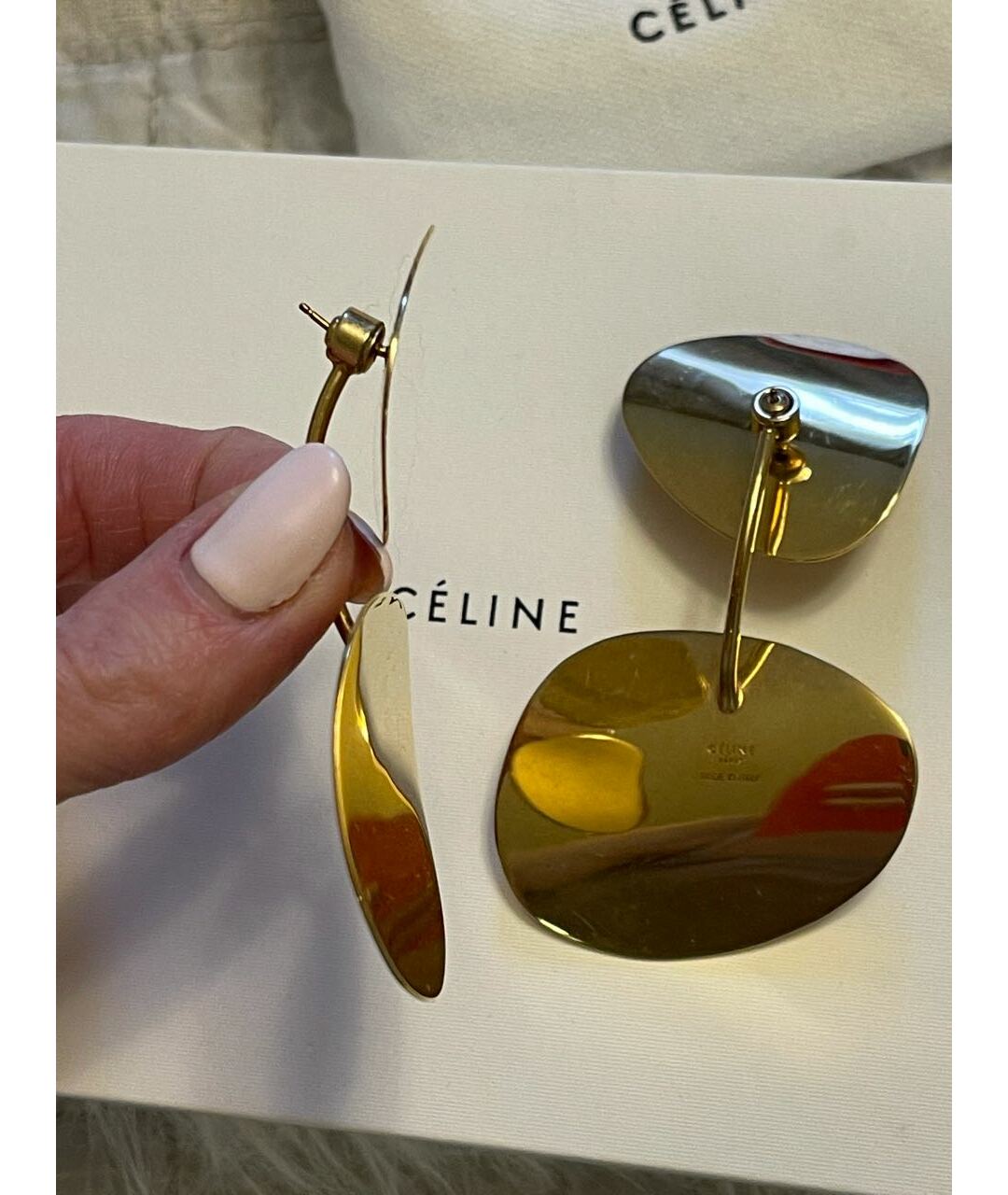 CELINE PRE-OWNED Золотые серьги, фото 3