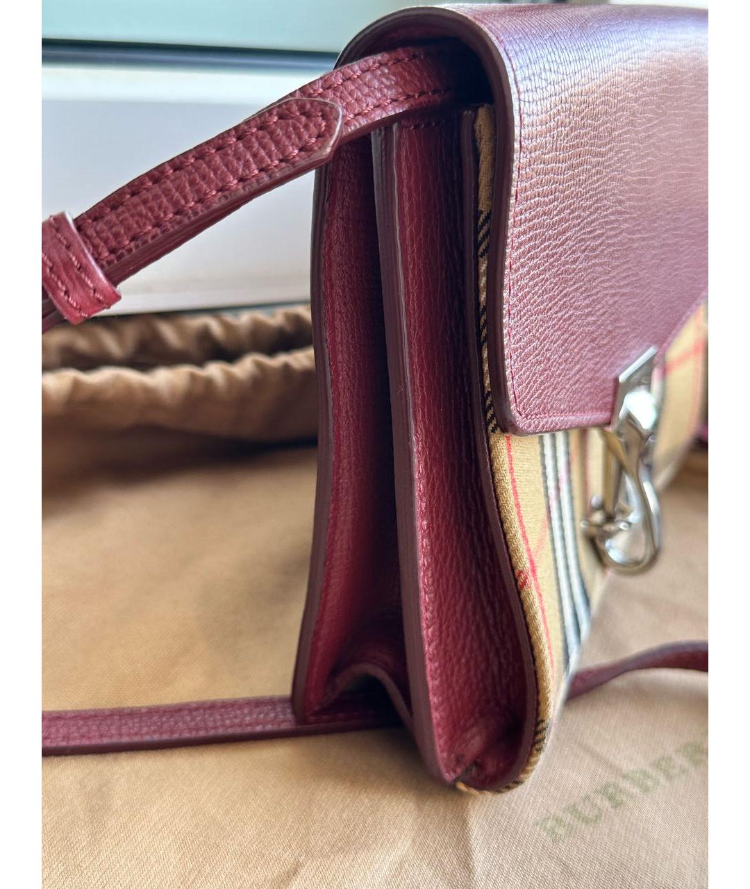 BURBERRY Бордовая сумка через плечо, фото 2