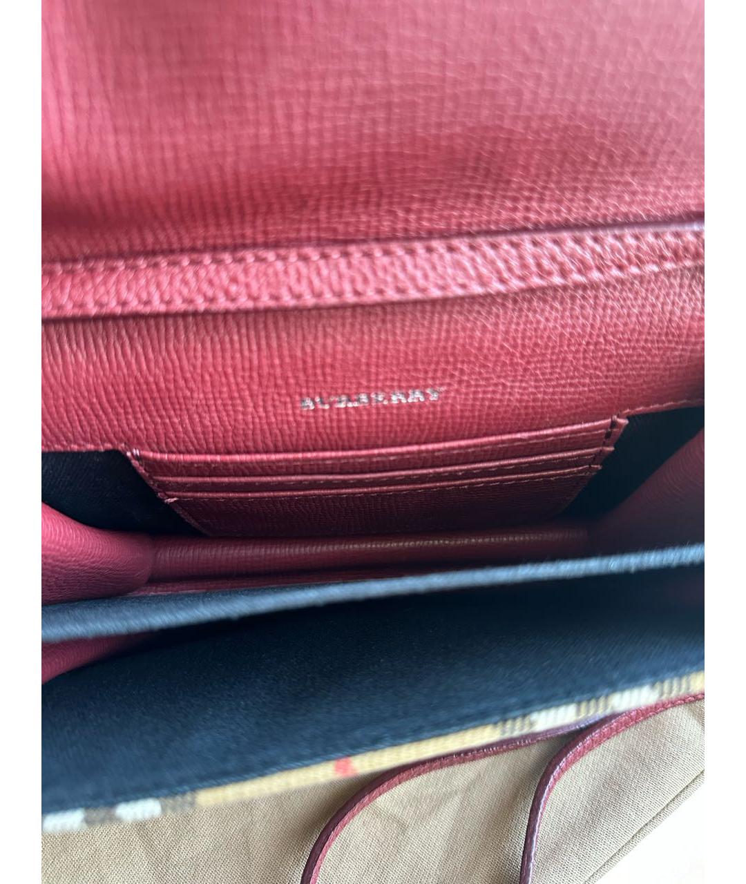 BURBERRY Бордовая сумка через плечо, фото 4