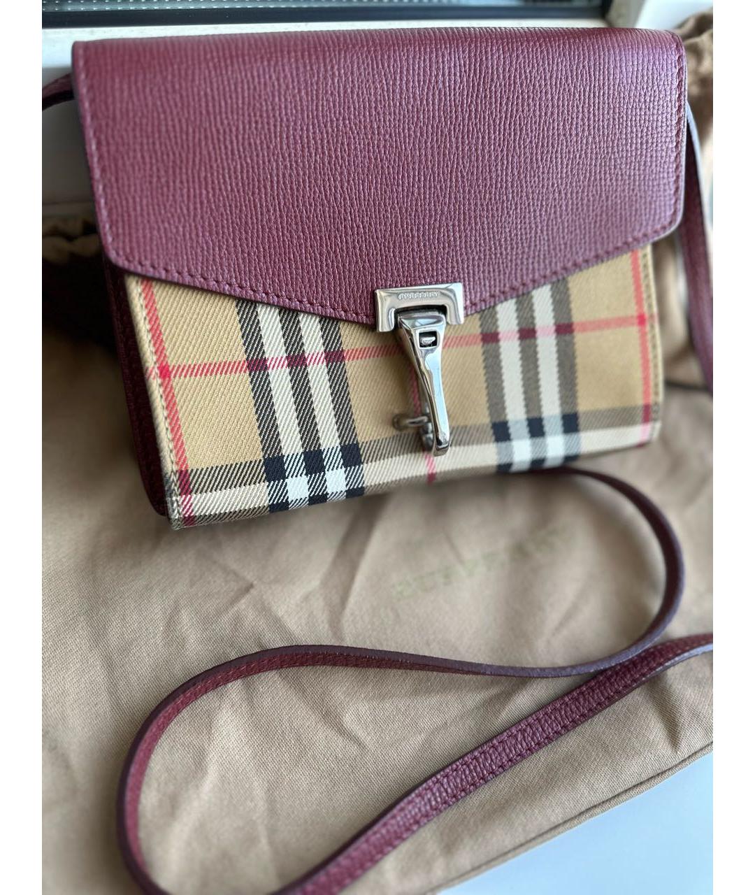 BURBERRY Бордовая сумка через плечо, фото 6