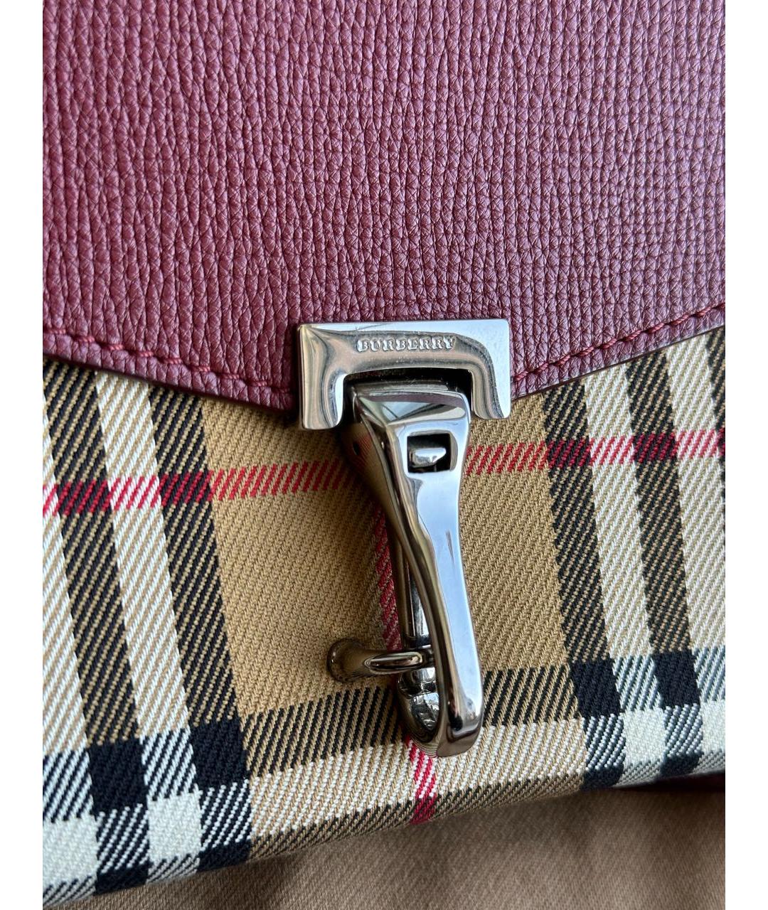 BURBERRY Бордовая сумка через плечо, фото 5