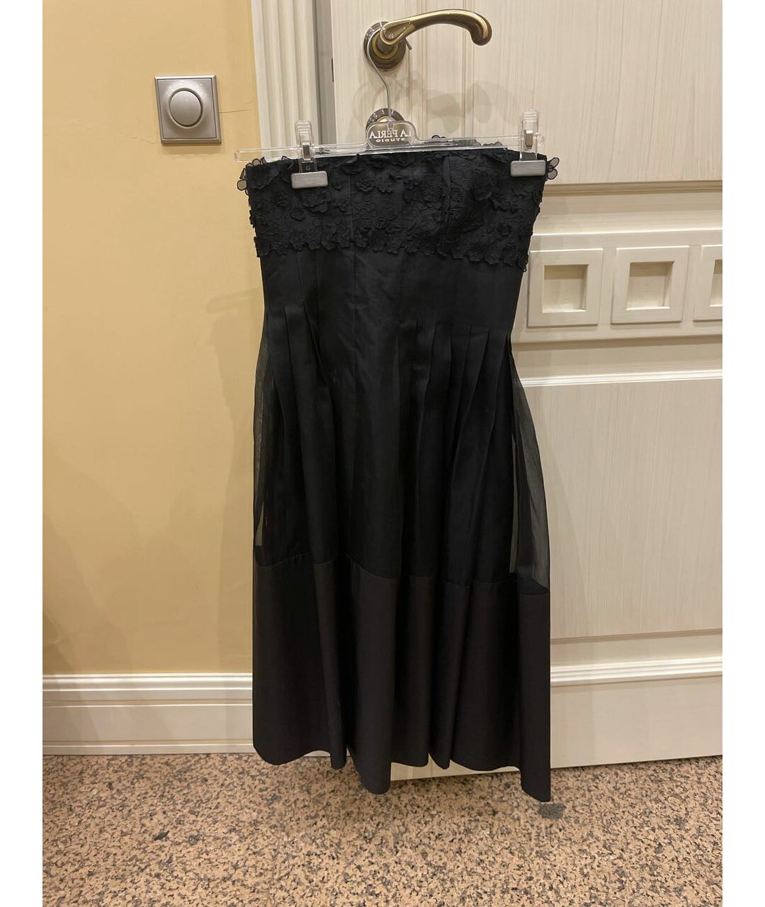 SPORTMAX Черное шелковое вечернее платье, фото 5