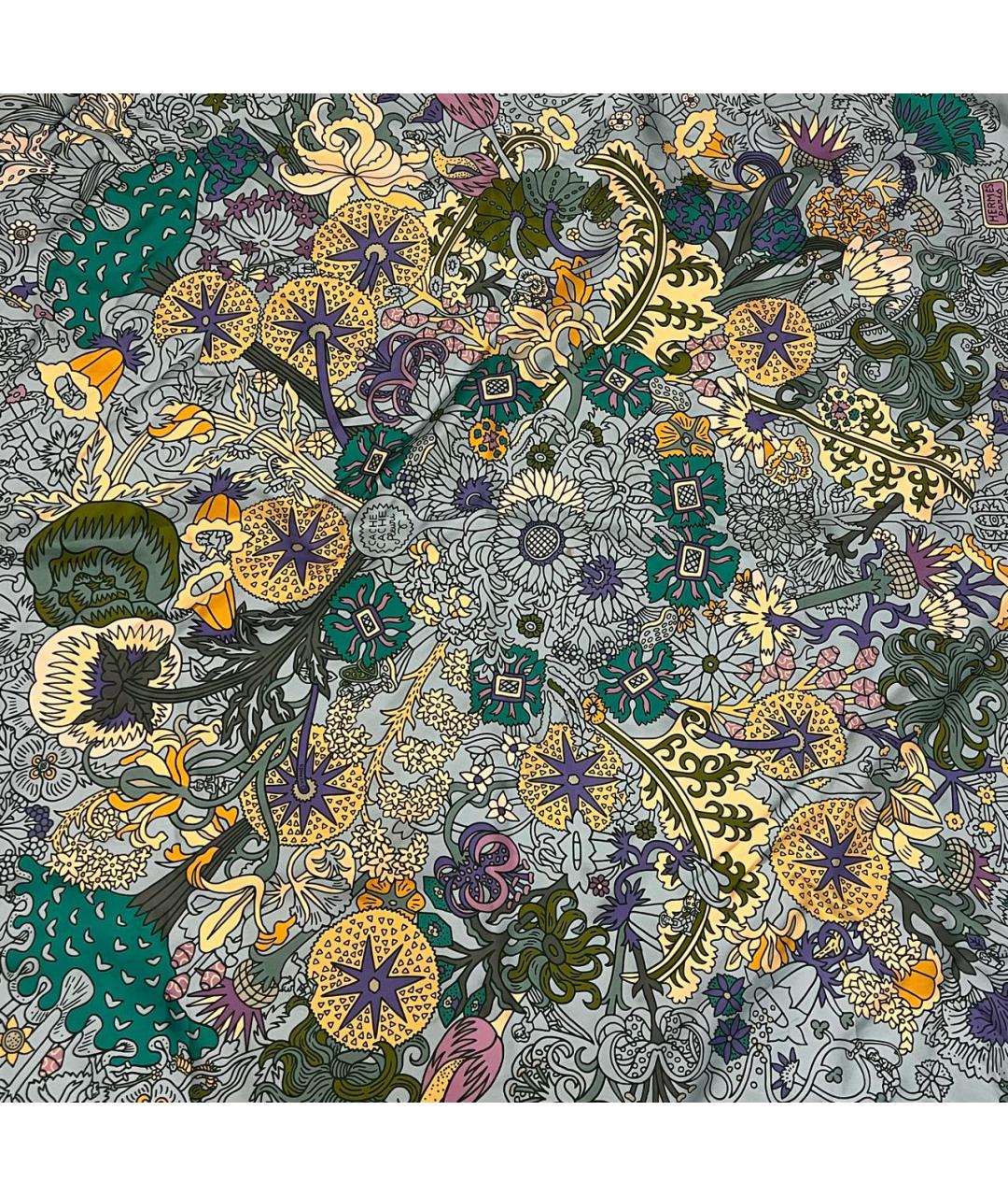 HERMES Бирюзовый платок, фото 7