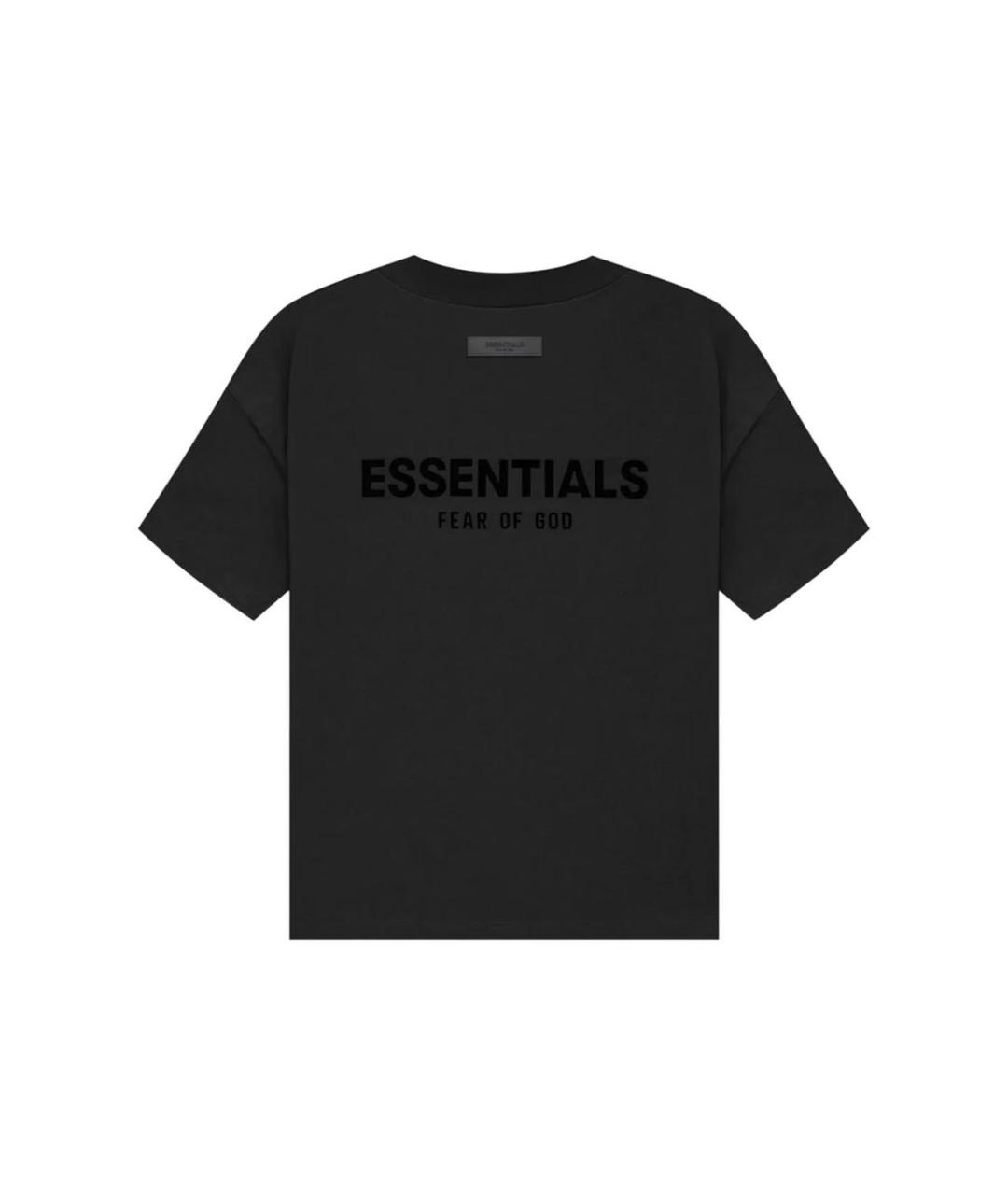 FEAR OF GOD ESSENTIALS Черная хлопковая футболка, фото 4