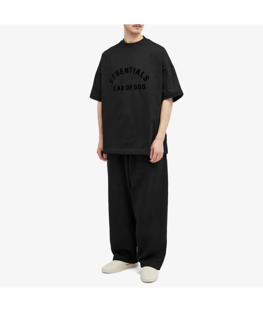 FEAR OF GOD ESSENTIALS Черный хлопковый спортивный костюм, фото 3