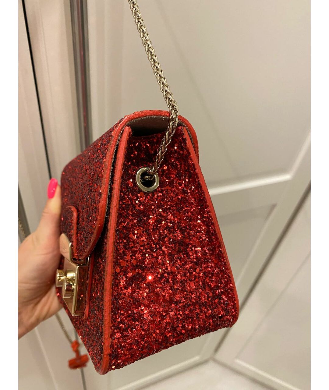 FURLA Красная кожаная сумка тоут, фото 3