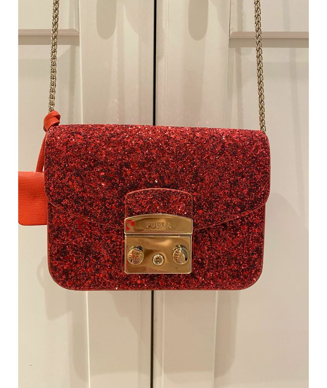 FURLA Красная кожаная сумка тоут, фото 9