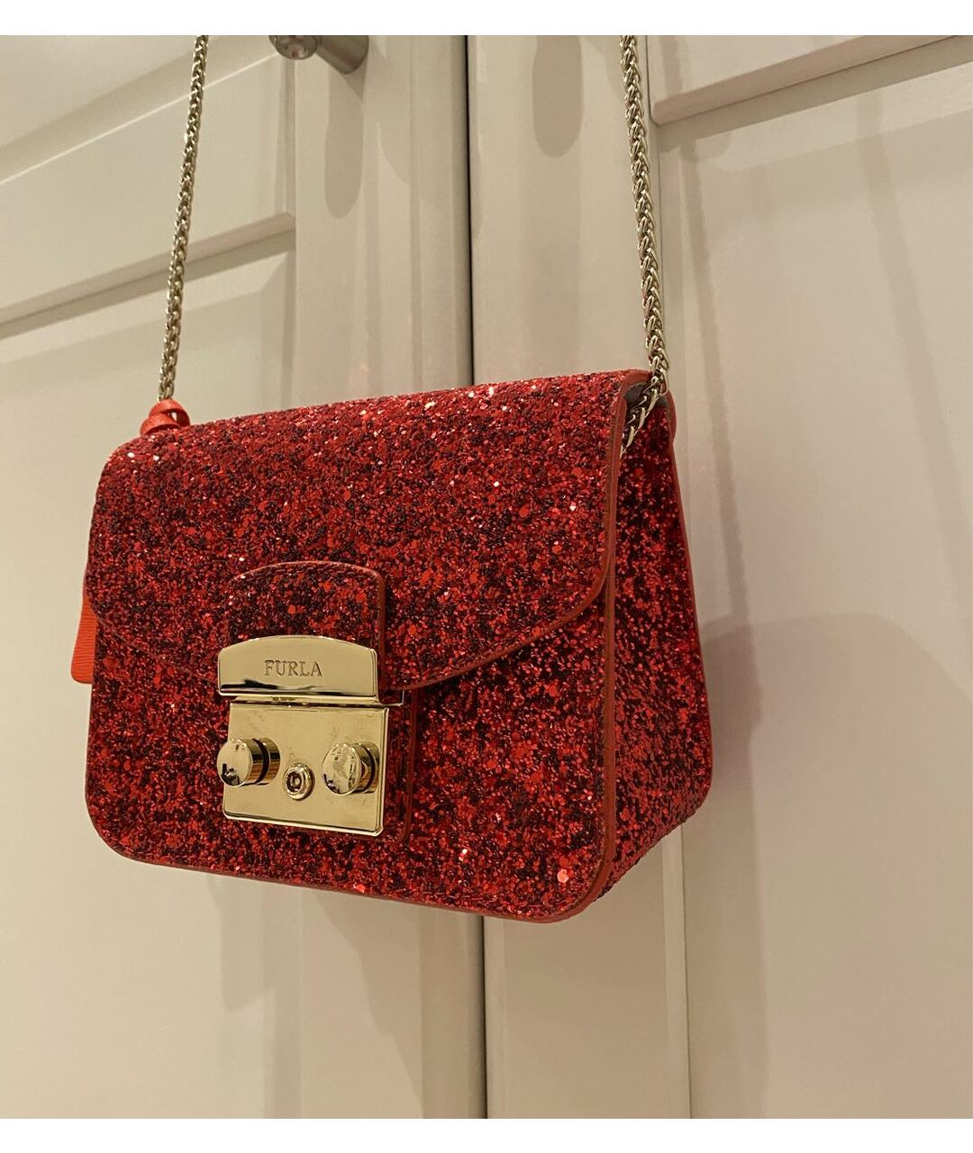 FURLA Красная кожаная сумка тоут, фото 2