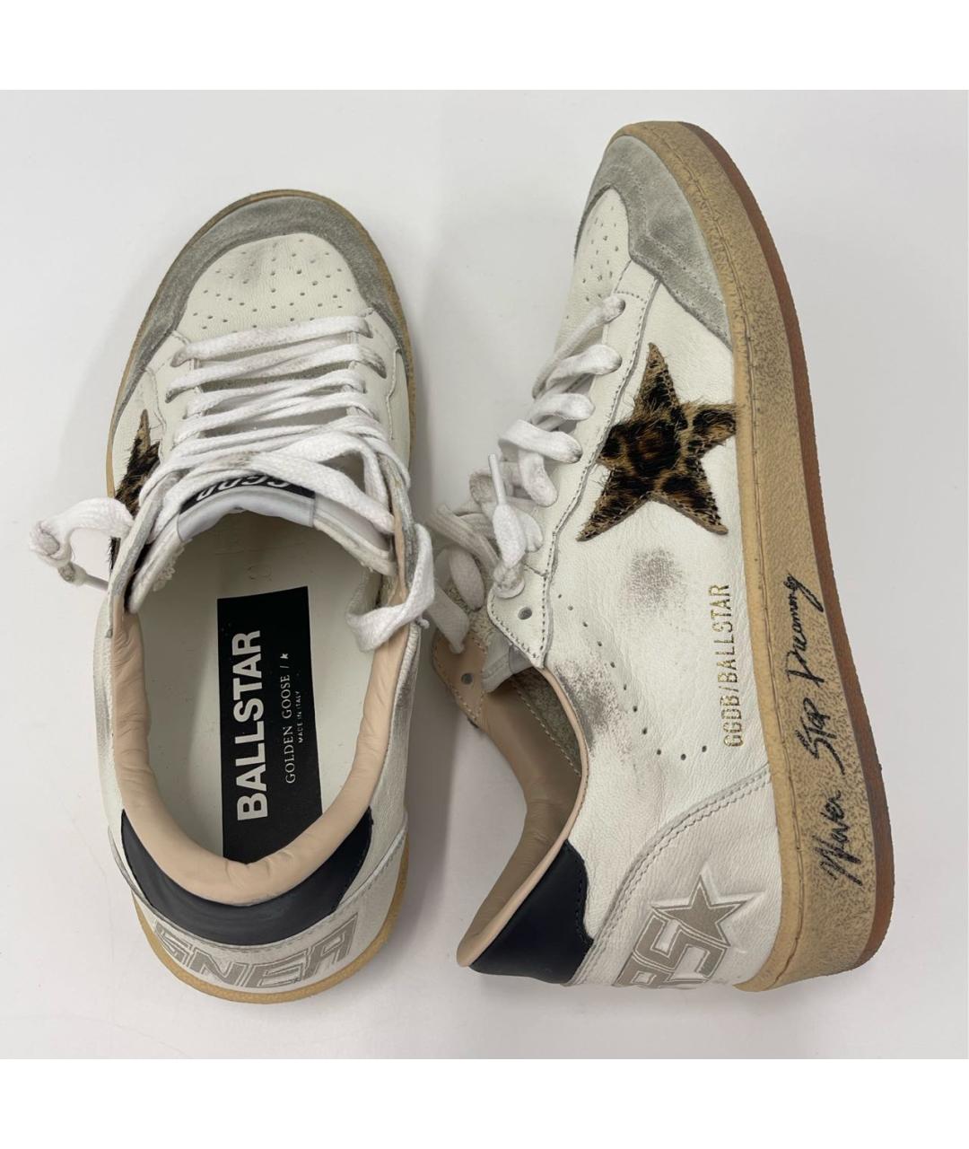 GOLDEN GOOSE DELUXE BRAND Белые кожаные кеды, фото 7