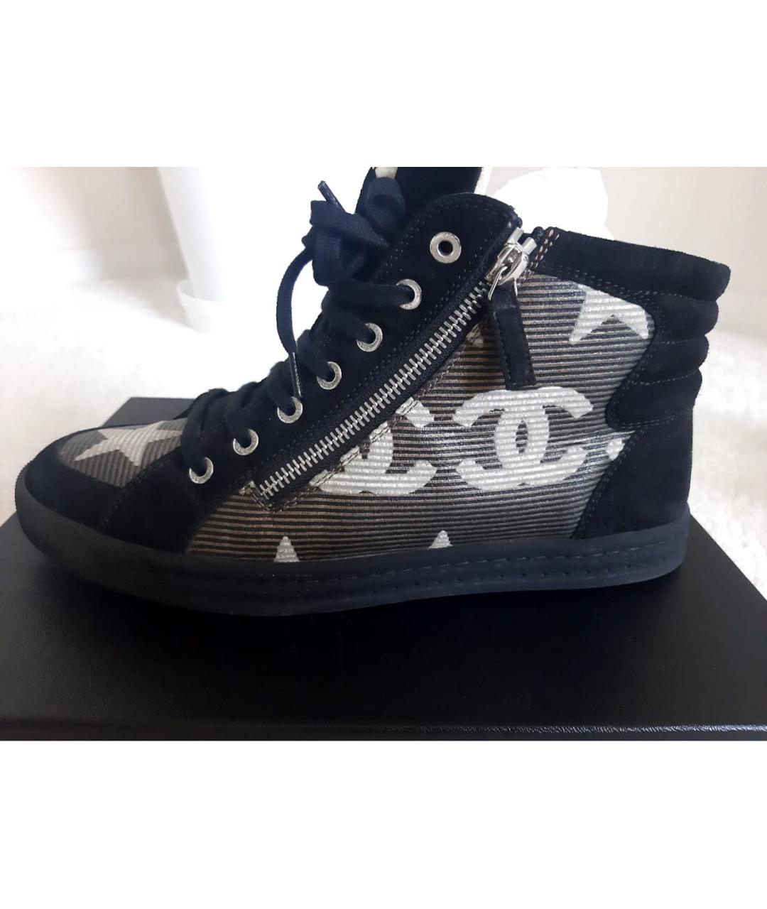 CHANEL Черные замшевые кеды, фото 6