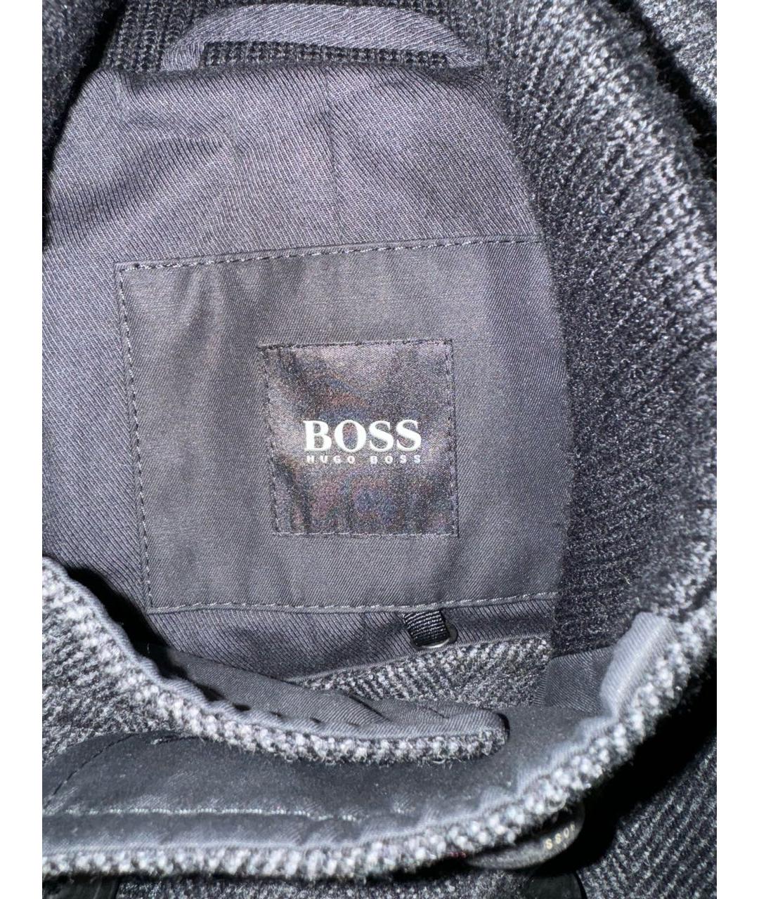 HUGO BOSS Серое шерстяное пальто, фото 4