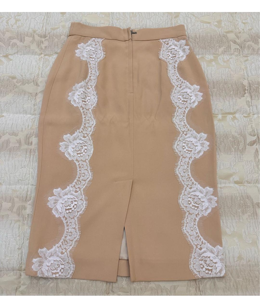 DOLCE&GABBANA Бежевая юбка миди, фото 2