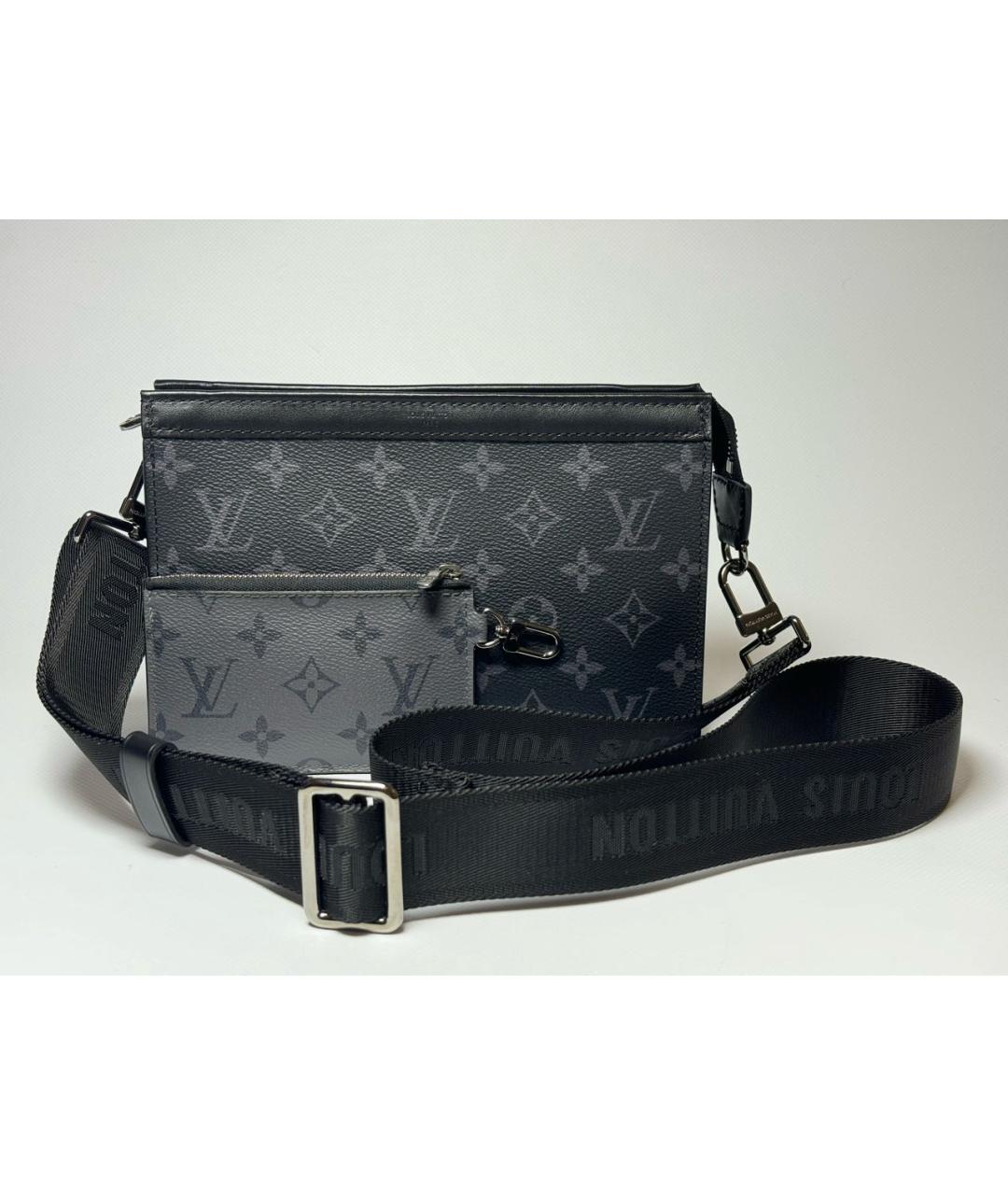 LOUIS VUITTON Антрацитовая сумка на плечо, фото 9