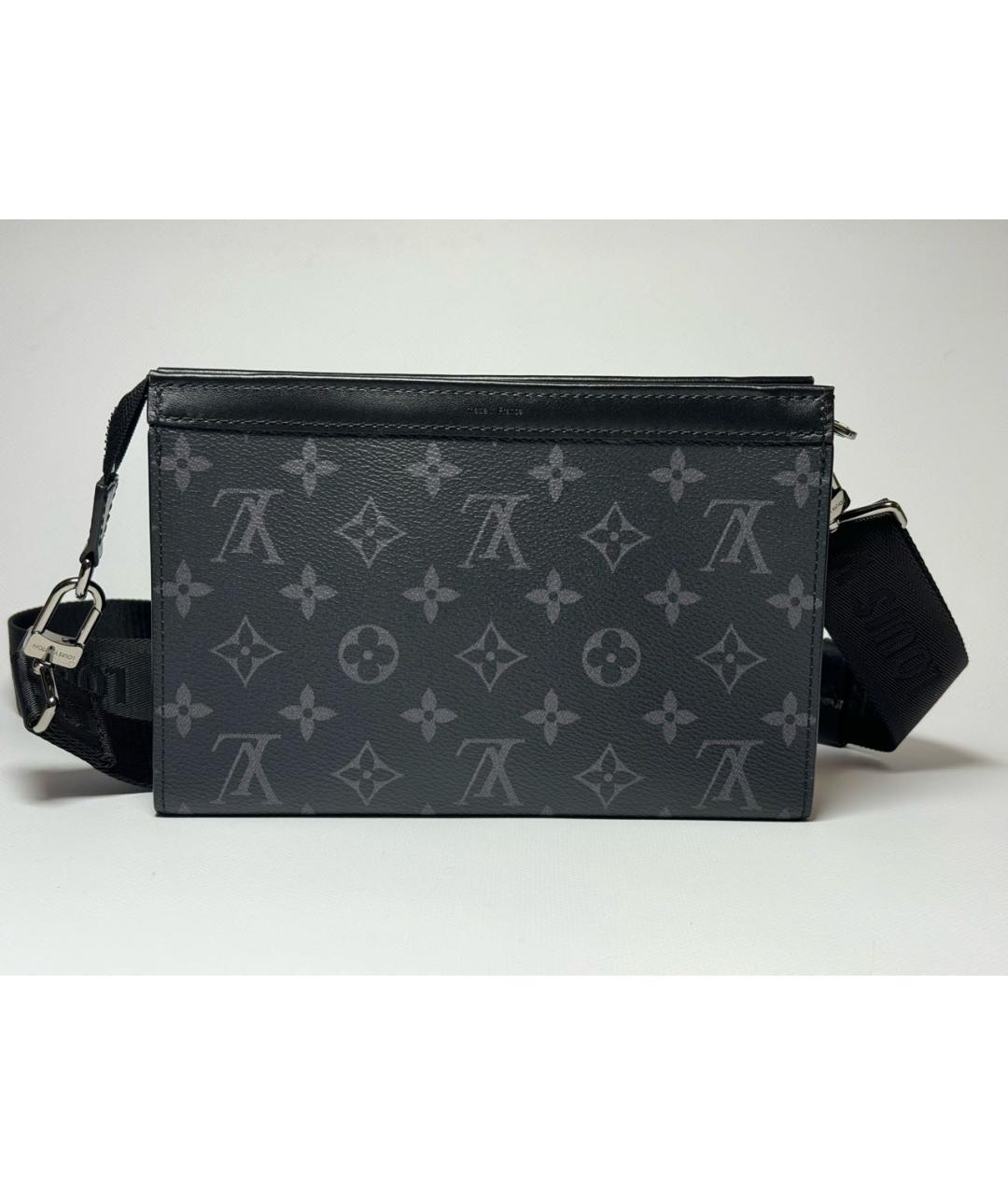 LOUIS VUITTON Антрацитовая сумка на плечо, фото 3