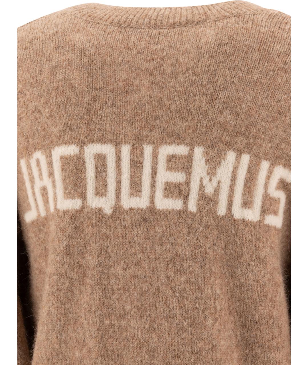 JACQUEMUS Бежевый шерстяной джемпер / свитер, фото 4