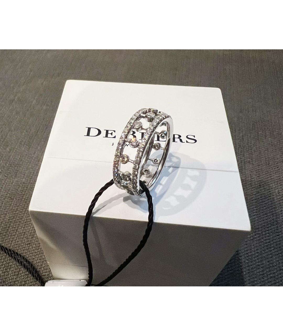 DE BEERS Серебряное кольцо из белого золота, фото 4