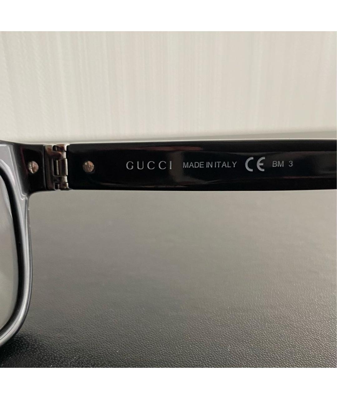GUCCI Черные пластиковые солнцезащитные очки, фото 7