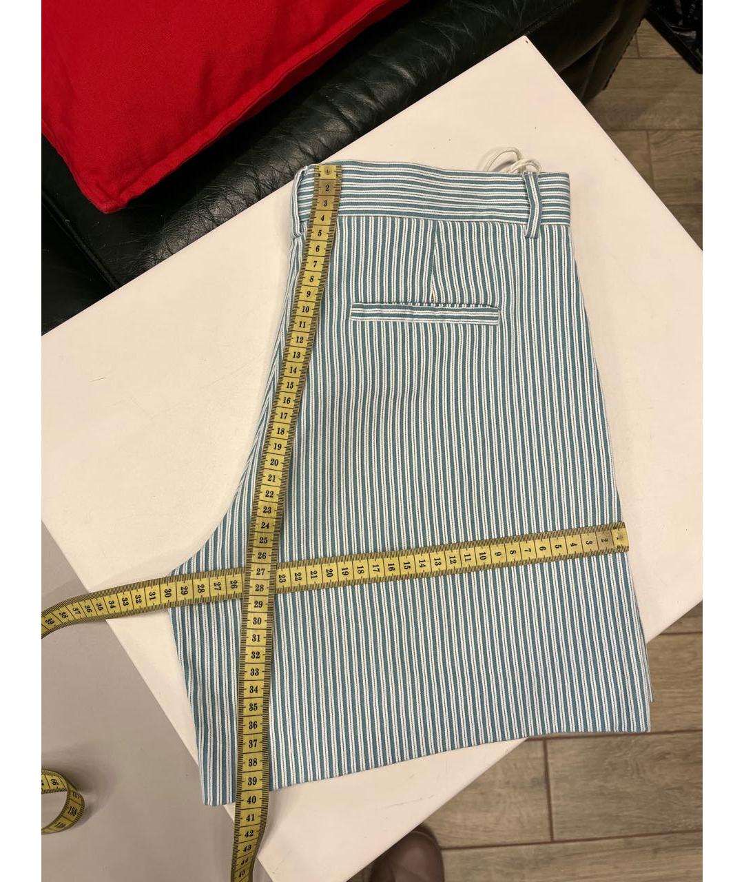 LORO PIANA Бирюзовые хлопко-эластановые шорты, фото 2