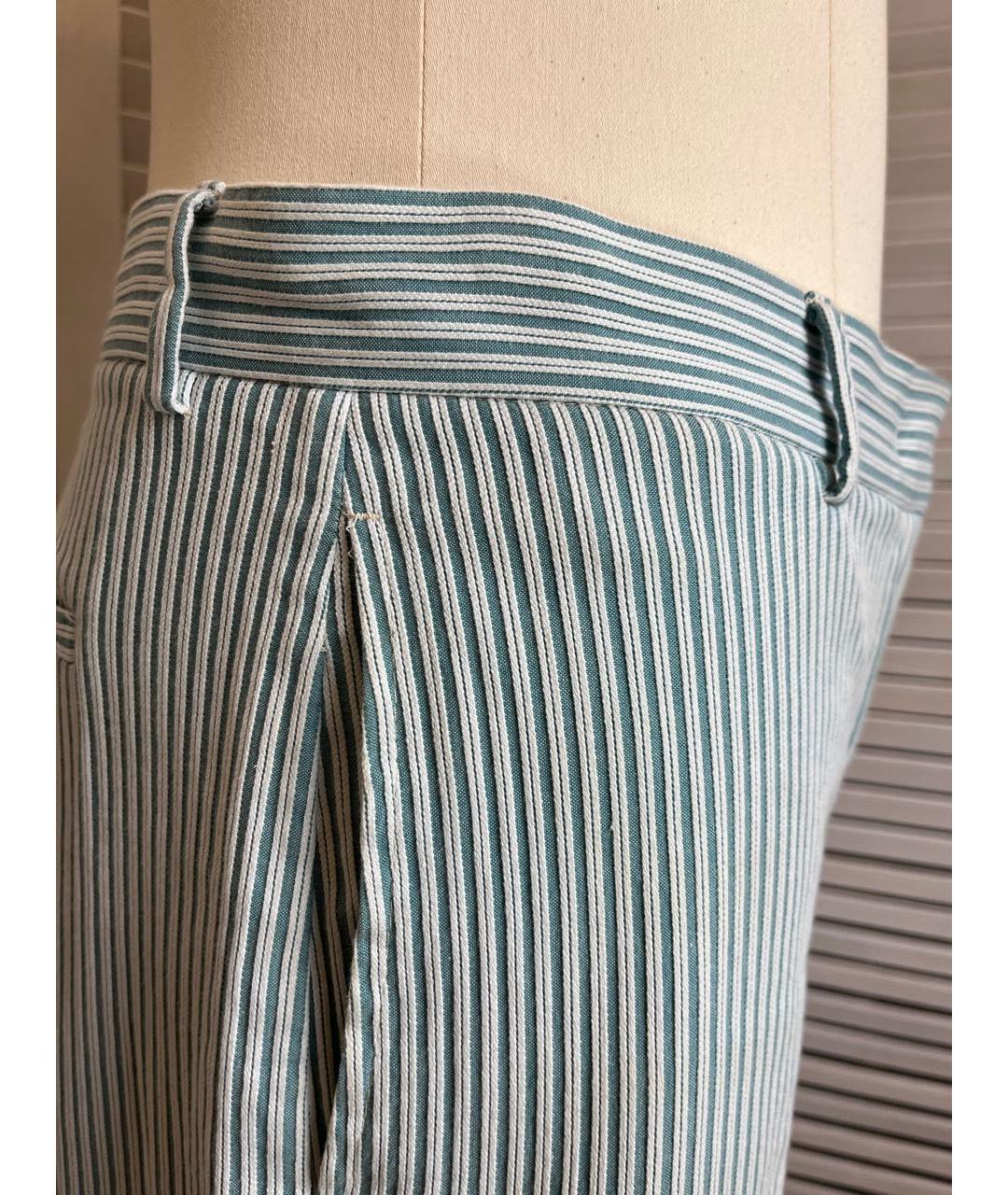LORO PIANA Бирюзовые хлопко-эластановые шорты, фото 6