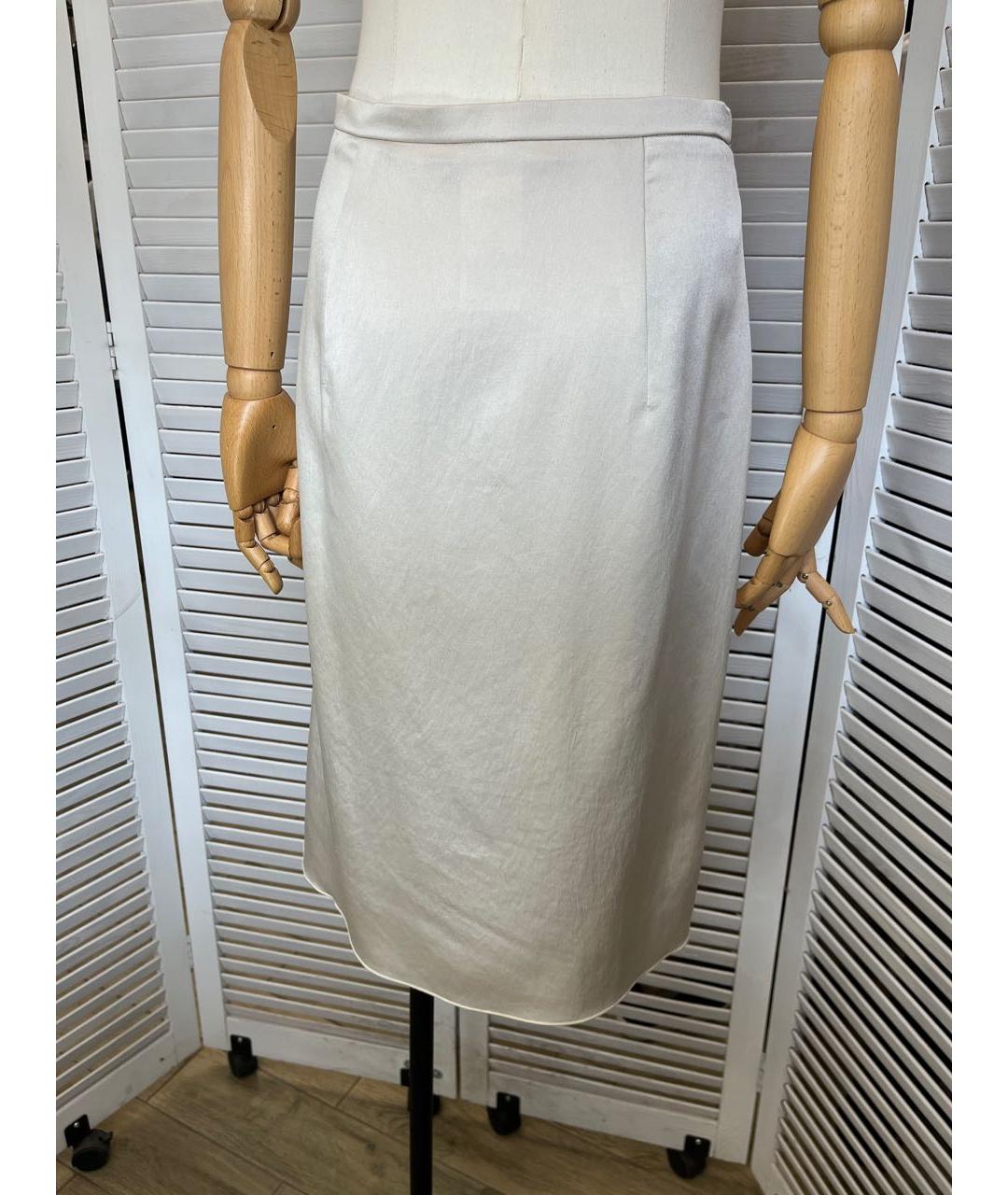 MAX MARA STUDIO Бежевая юбка миди, фото 5