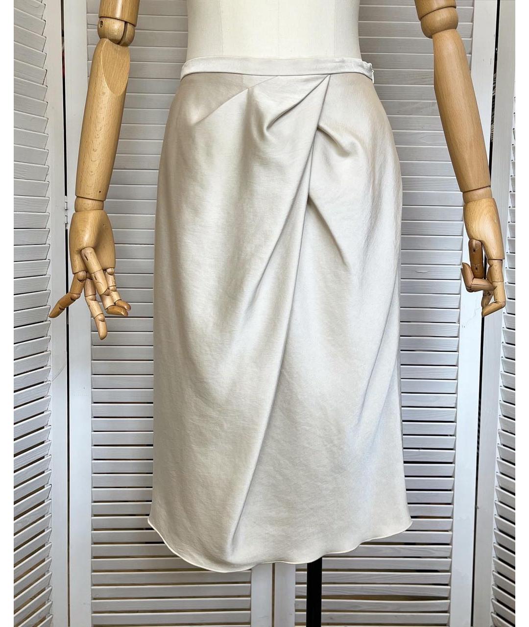 MAX MARA STUDIO Бежевая юбка миди, фото 7
