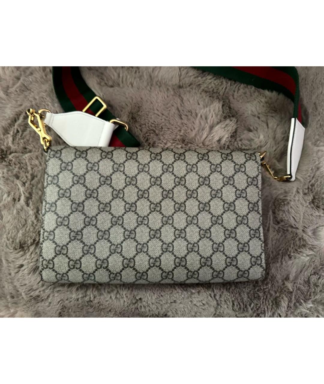 GUCCI Бежевая кожаная сумка через плечо, фото 4