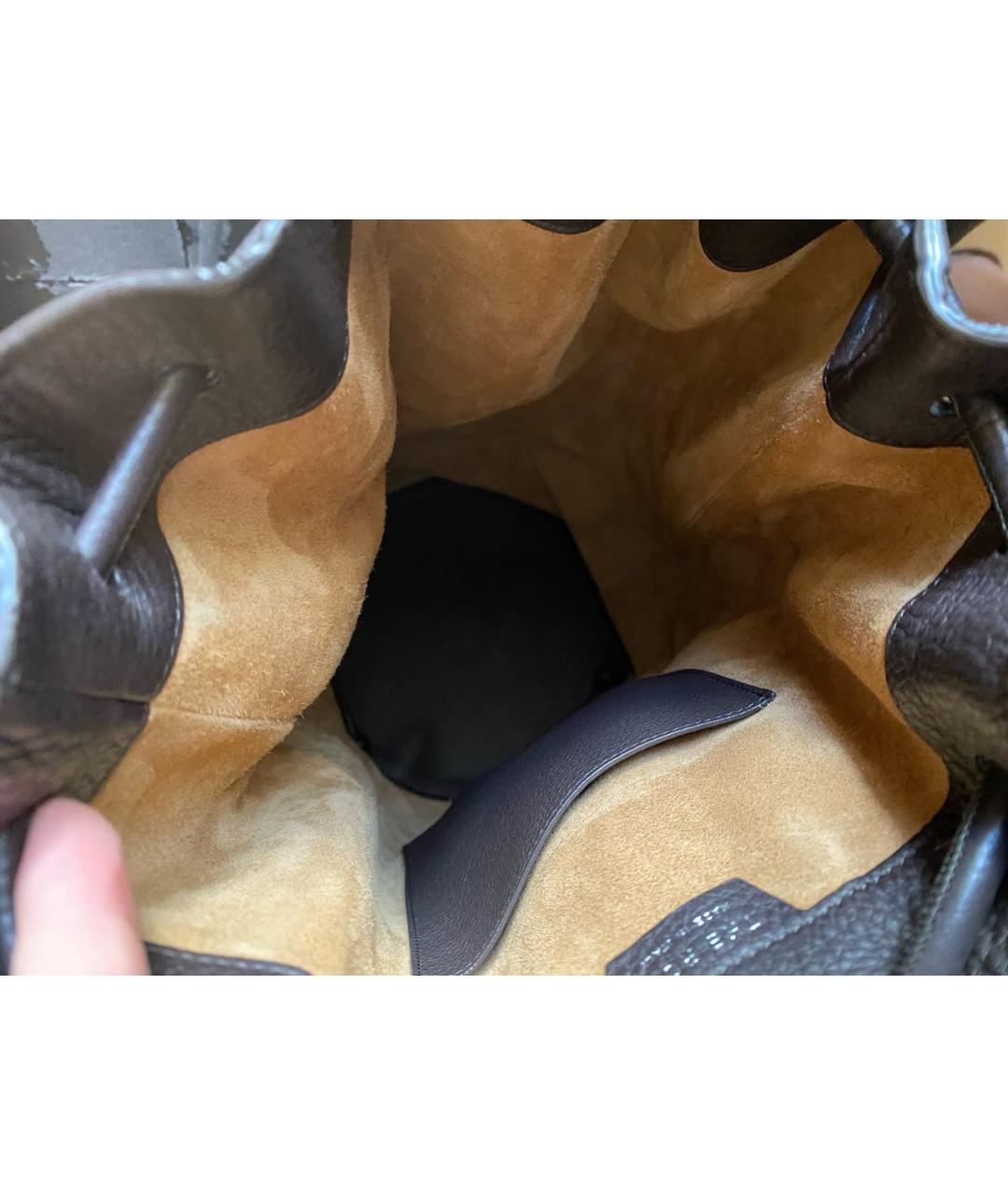 THE ROW Коричневый кожаный рюкзак, фото 5