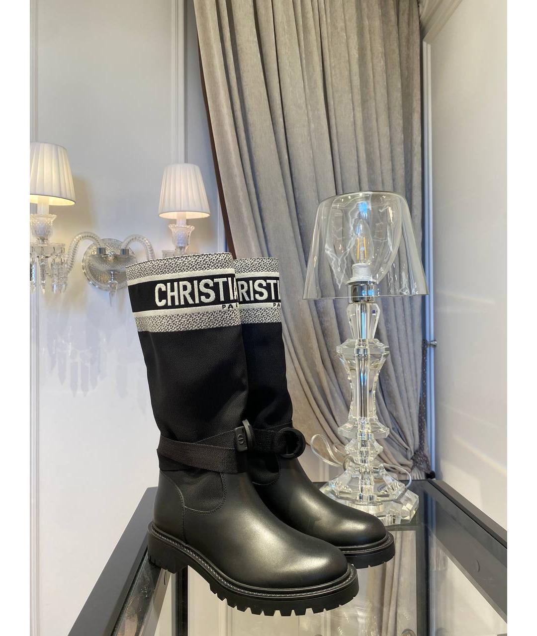CHRISTIAN DIOR Черные сапоги, фото 4