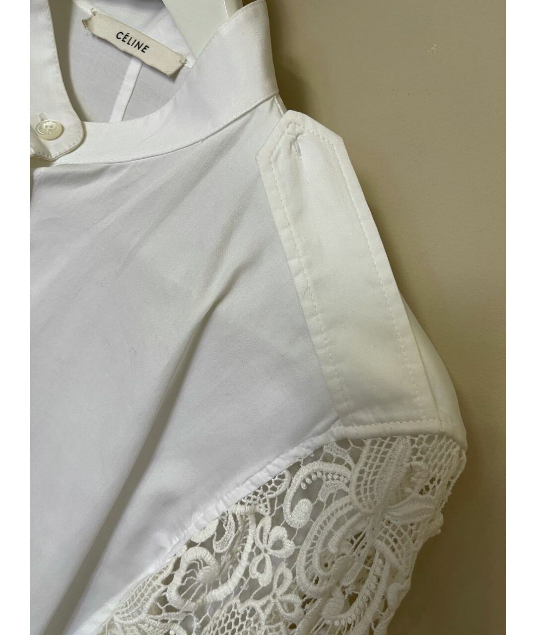 CELINE PRE-OWNED Белая хлопковая рубашка, фото 8