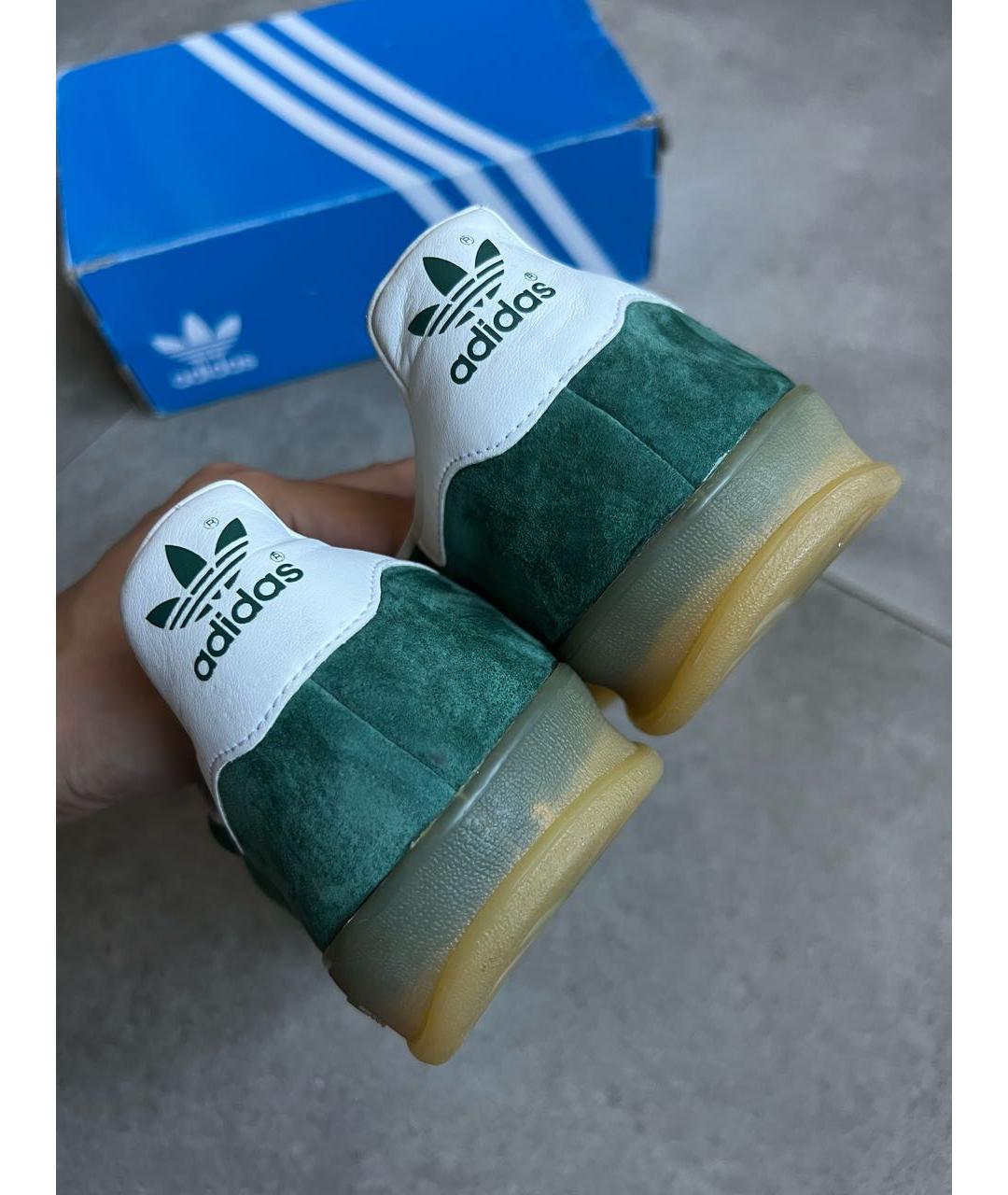 ADIDAS Зеленые замшевые низкие кроссовки / кеды, фото 5