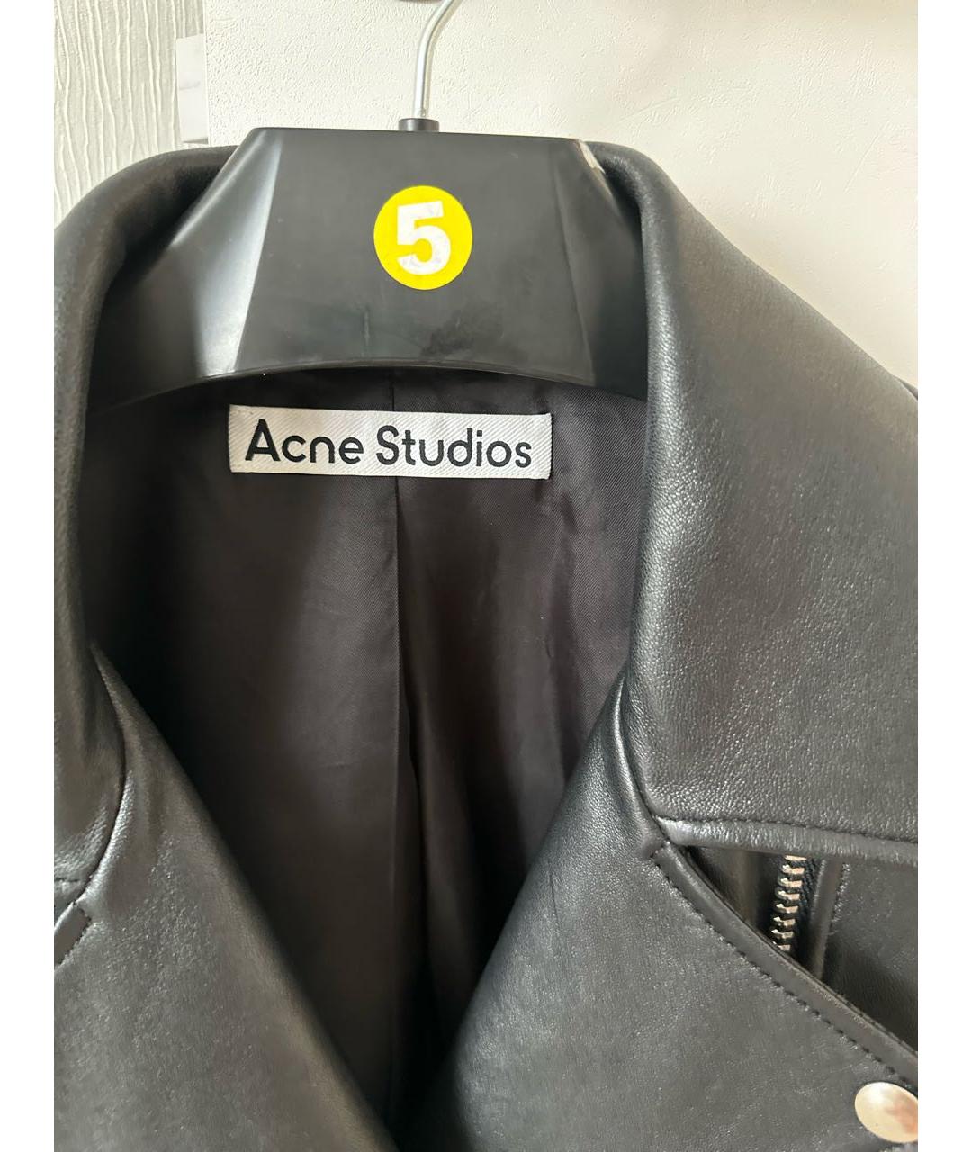 ACNE STUDIOS Черная кожаная куртка, фото 3