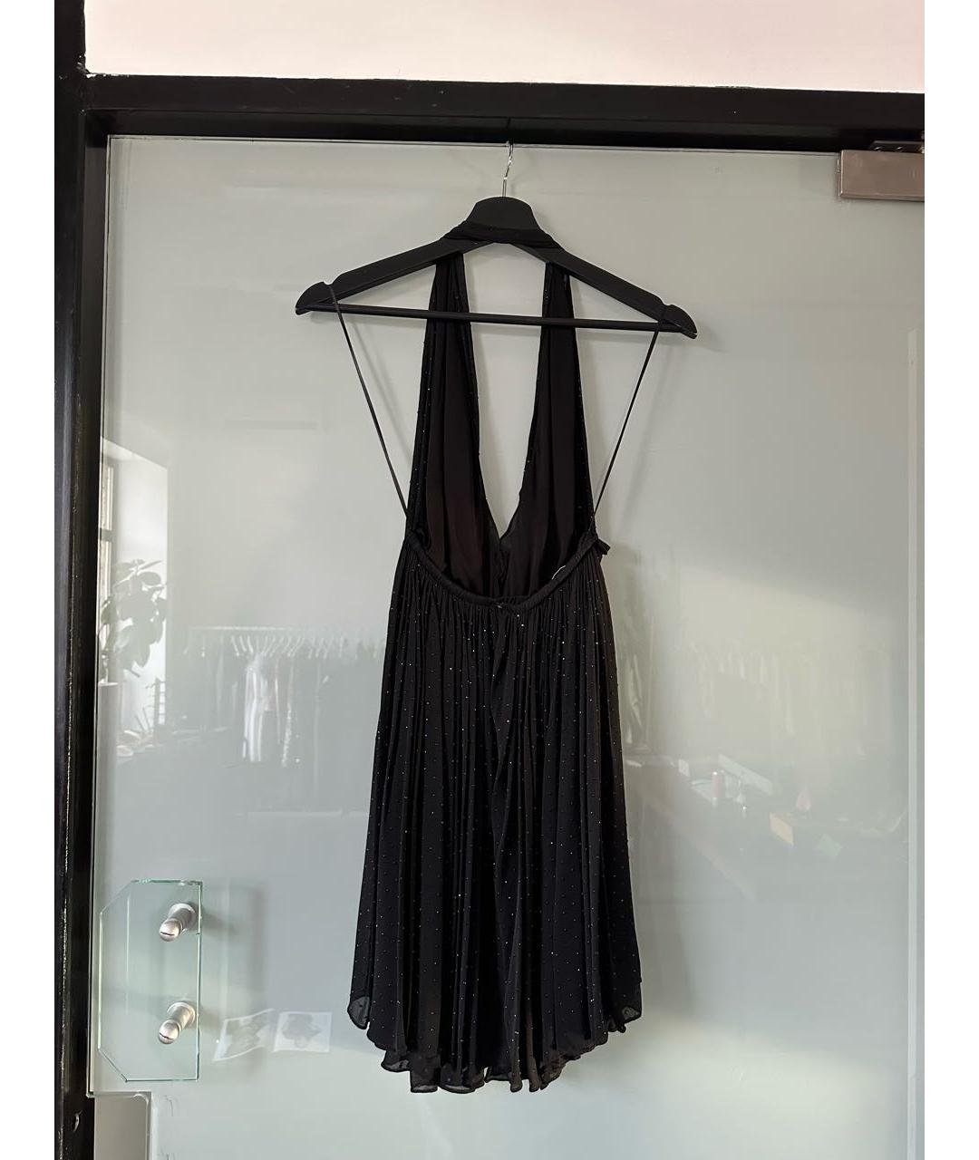 SAINT LAURENT Черное вискозное коктейльное платье, фото 2