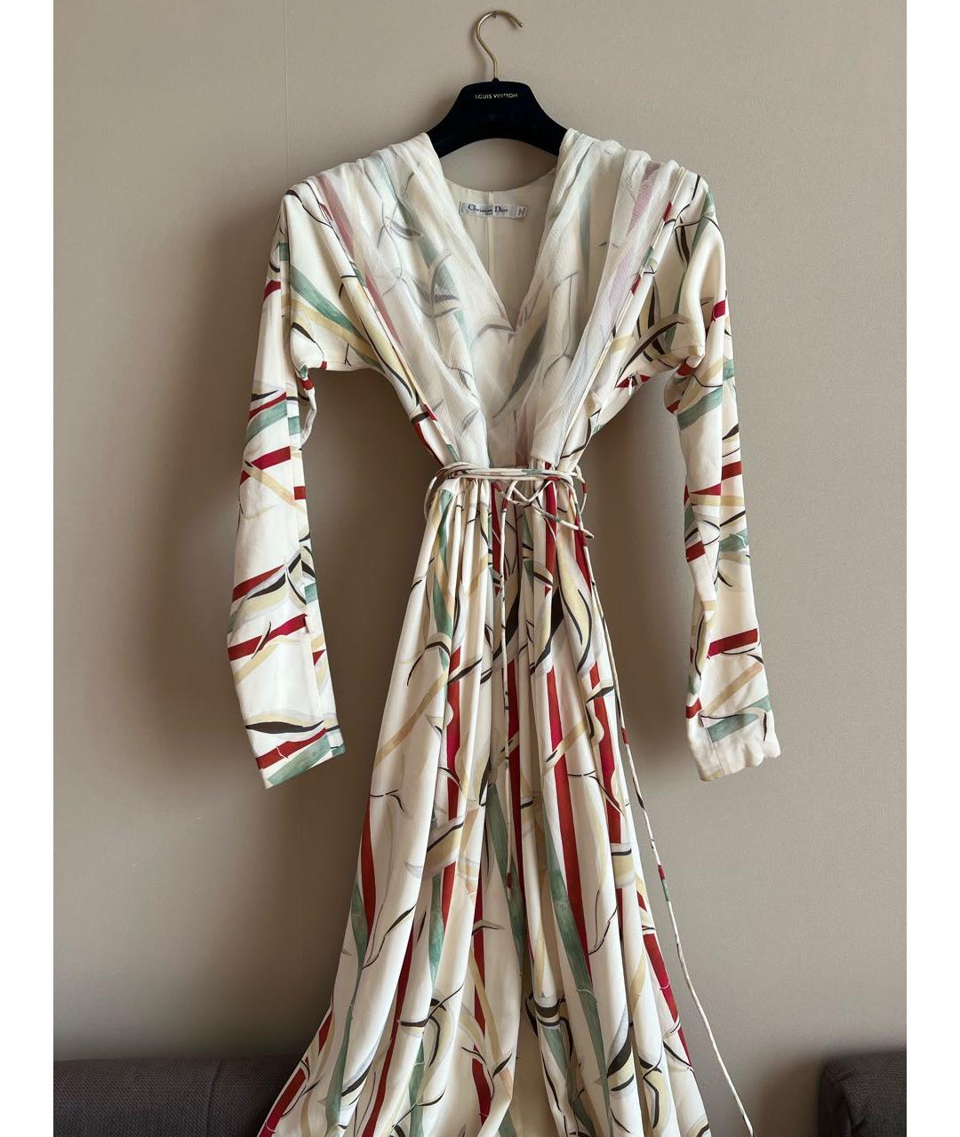CHRISTIAN DIOR Белое шелковое платье, фото 4