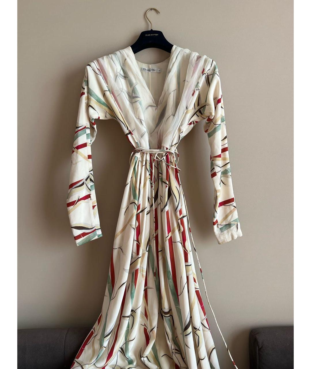 CHRISTIAN DIOR Белое шелковое платье, фото 5