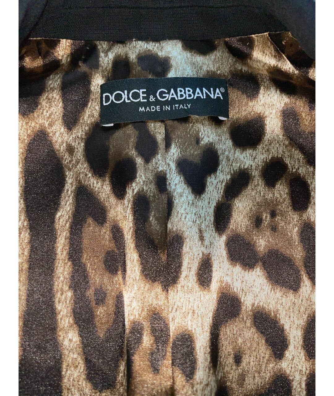 DOLCE&GABBANA Черный хлопковый жакет/пиджак, фото 4